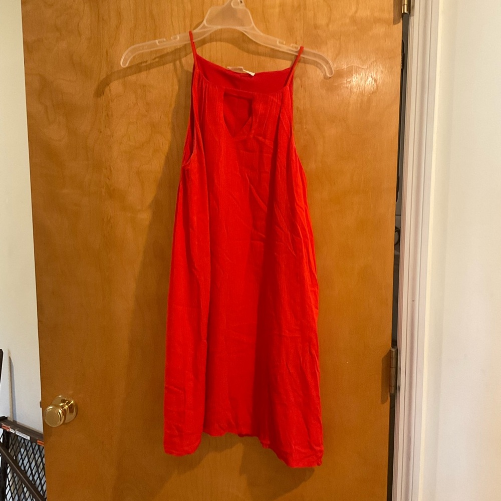 Red Copper Key A Line Dress